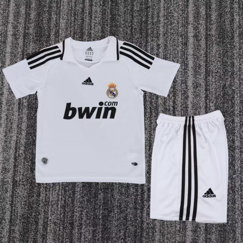 Retro Kids 08/09 Real Madrid Home Jersey