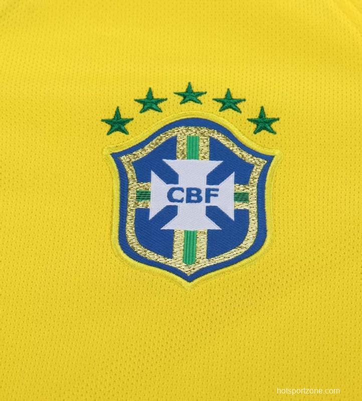 Retro 2014 Kids Brazil Home Jersey