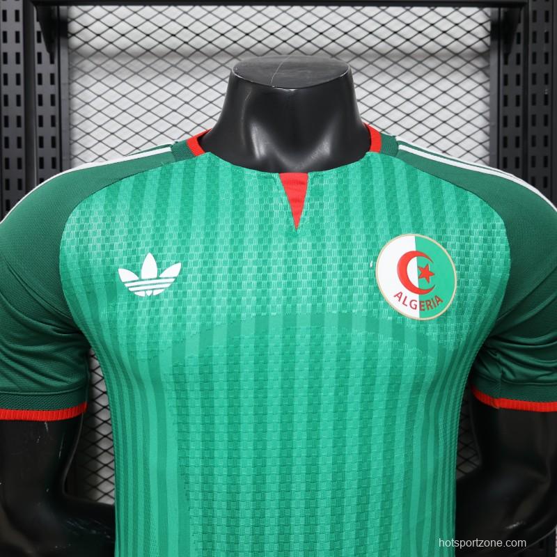 Player Version 26/27 Algeria Away Green with Tonal Vertical Stripe  Jersey
