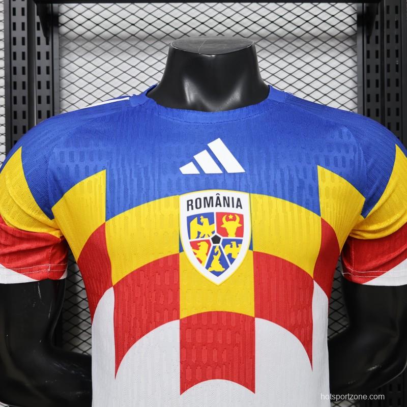 Player Version 2026 Romania Special Edition White with Blue Yellow Red Jersey