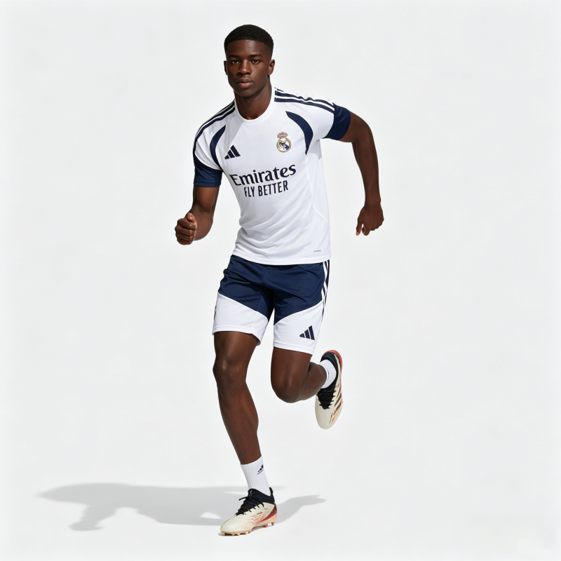 26/27 Real Madrid  White Short Sleeve+Soccer Shorts