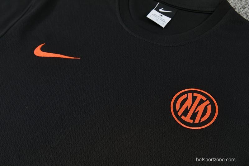 26/27 Inter Milan Black Short  Sleeve Tracksuit + Long Pants