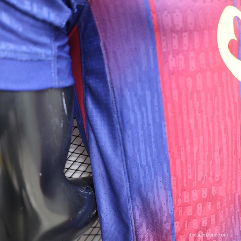 Player Version 25/26 FC Barcelona Royal Blue & Garnet Red  Special Edition Jersey