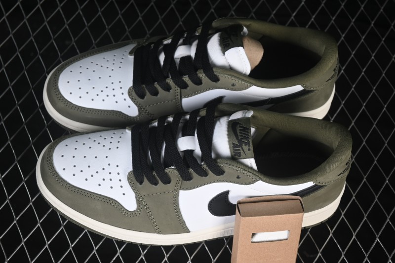Nike Air Jordan 1 Low OG Medium Olive Low-Top Retro Culture Basketball Shoes - HQ6998-200
