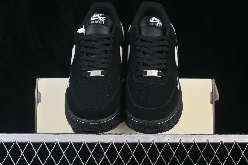 Nike Air Force 1 '07 Low Black Suede Warrior Casual Sneakers with Full-Length Air Cushion - NH0601-547