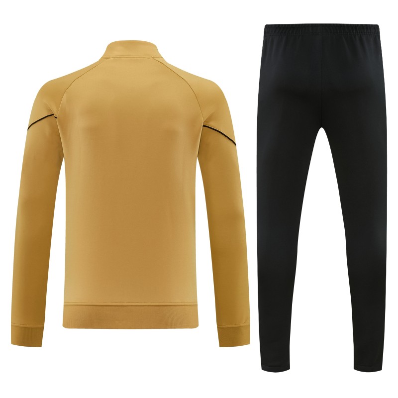 26/27 Ghana Yellow Full Zipper Jacket Tracksuit +  Black Long Pants