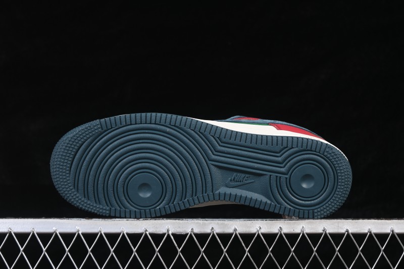 Nike Air Force 1 '07 Low Casual Sneakers with Red Black White Contrasting Colors - HT5088-622