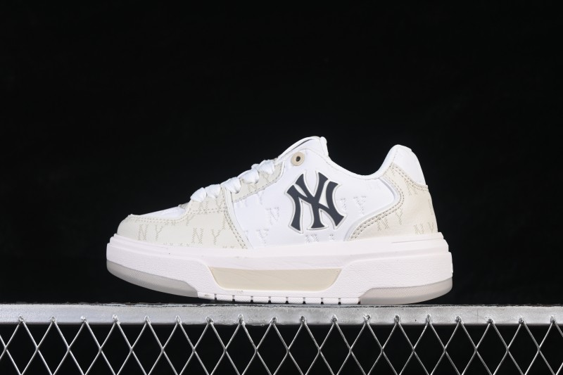 MLB New York Yankees Bigball Chunky Embo Monogram Platform Casual Sneakers - 3ASXM036N50IVS