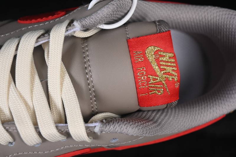 Nike Air Force 1 '07 Low Casual Sneakers with Tumbled Leather Upper and Cushioned Sole - NH0601-527