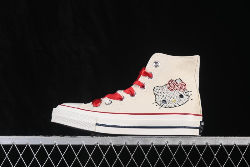 Converse 1970s Hello Kitty Limited Edition High-Top Casual Skate Shoes - 162053C