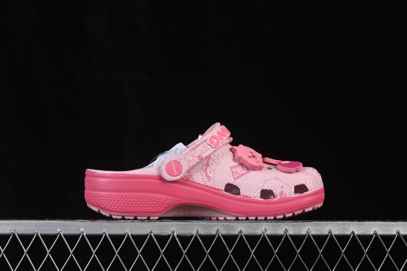 Zanmang Loopy x Crocs Classic Clog EVA Casual Clog with Fun Character Design - Pink Ruby