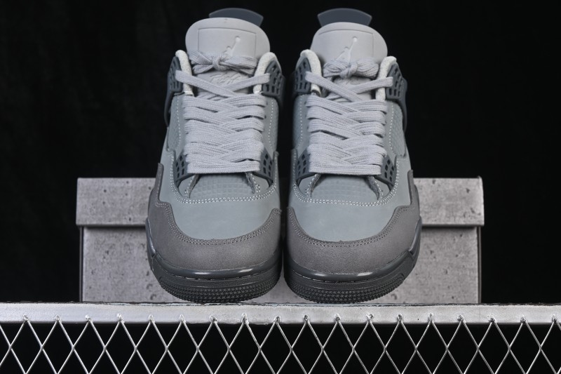 Nike Air Jordan 4 Retro SE Running Shoes with Smoke Grey and Cement Grey Colorway - FQ7928-001