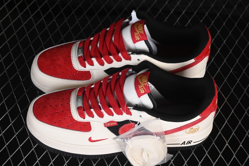 Nike Air Force 1 '07 Low Lunar New Year Red and Black Fortune Low-Top Casual Sneakers - XD0028-011