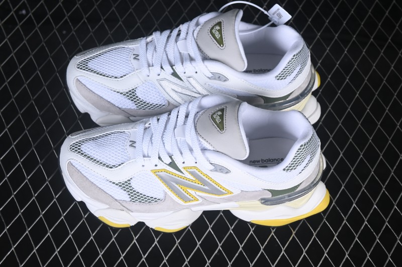 New Balance 9060 Retro Running Shoes with ABZORB Cushioning and Mesh Suede Upper - U906089D