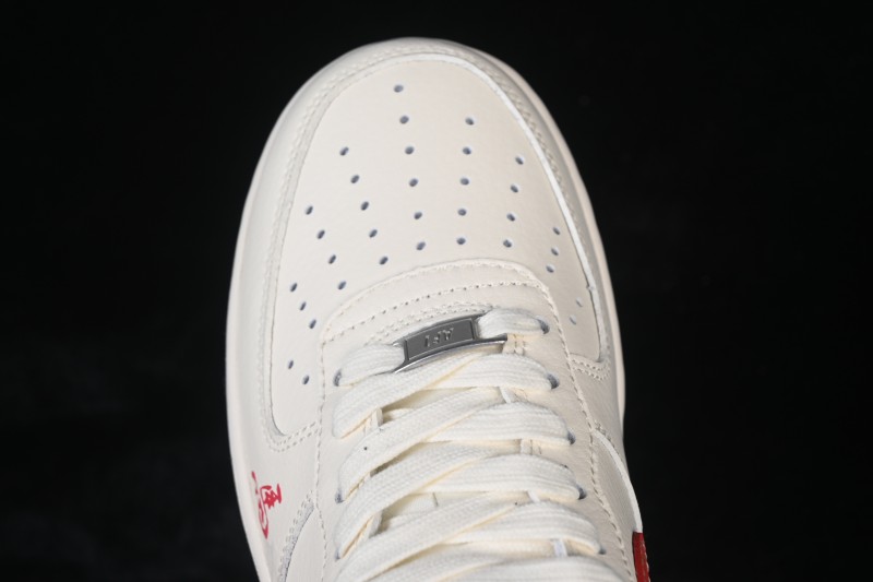 Nike Air Force 1 '07 Low Year of the Horse Limited Edition Red Swoosh Casual Sneakers - MZ9588-820