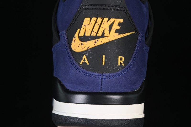 Nike Air Jordan 4 Retro "Lakers" Basketball Shoes with Premium Leather and Purple-Gold Colorway - FV5029-500