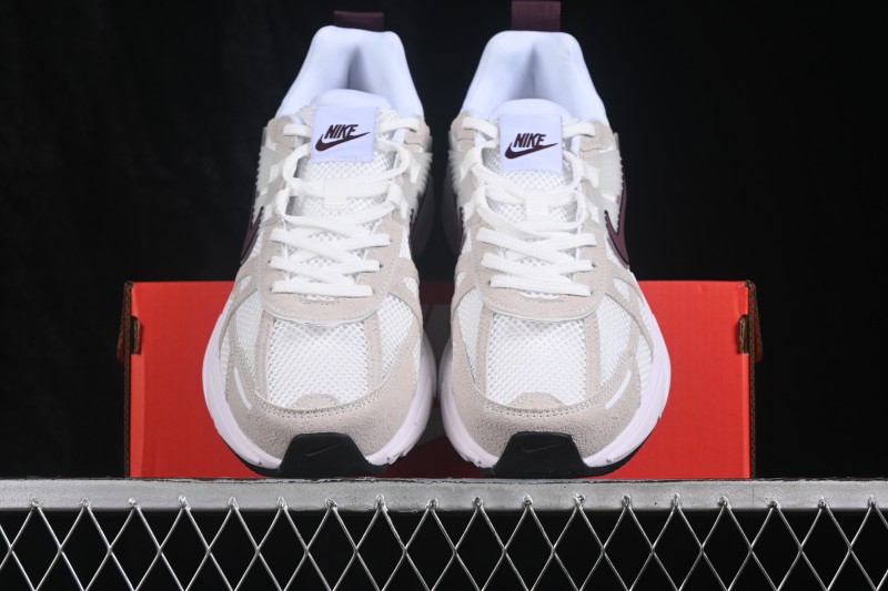 Nike V2K Run Retro Low-Top Running Shoes with Cushlon Foam Cushioning - HQ3500-100