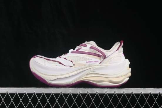 Balenciaga Jet Embossed Print Round-Toe Thick-Sole Low-Top Dad Sneakers - WMRTN9150