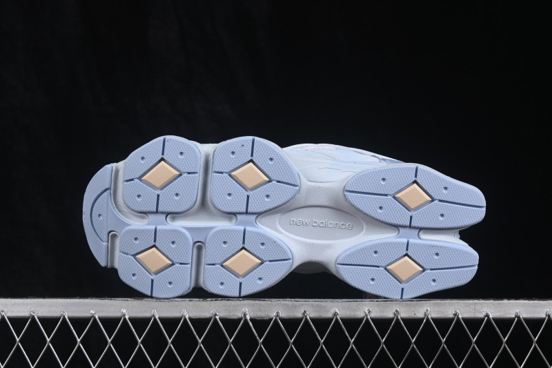 New Balance 9060 Retro Running Shoes with ABZORB Cushioning and Suede Overlays - U90607KM