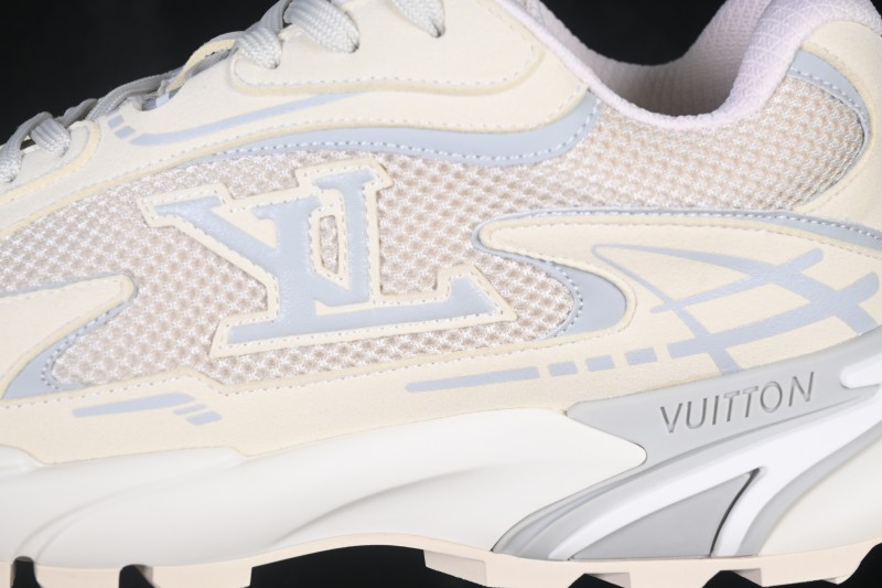 LV Tatic Runner Louis Vuitton Casual Running Shoes with Breathable Mesh and TPU Sole - Apricot