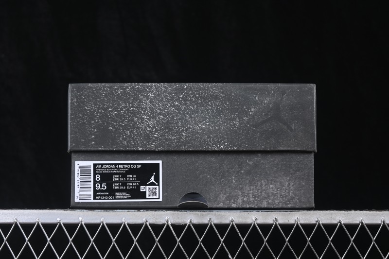 Nike Air Jordan 4 Retro x Nigel Sylvester Collaboration Black Shoes - HF4340-001