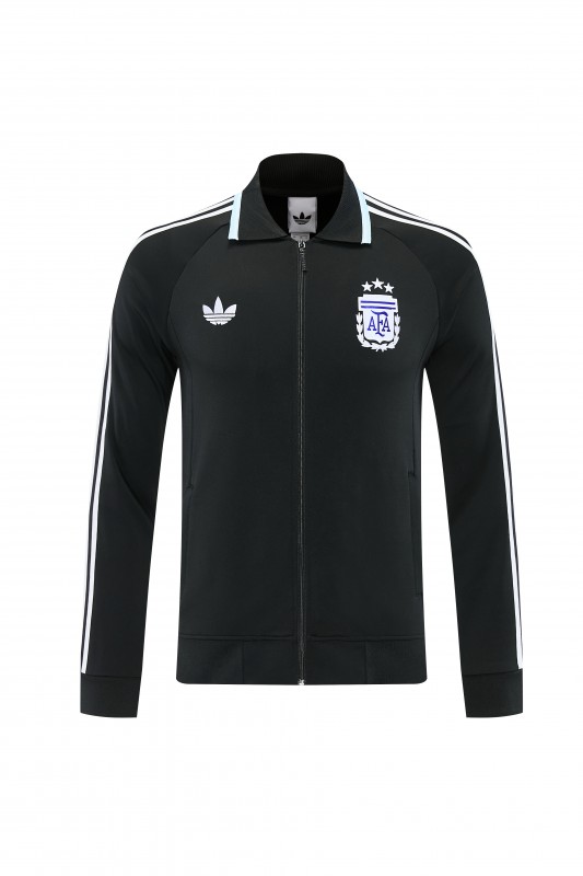 26/27 Argentina 06 Black Full Zipper Jacket + Long Pants