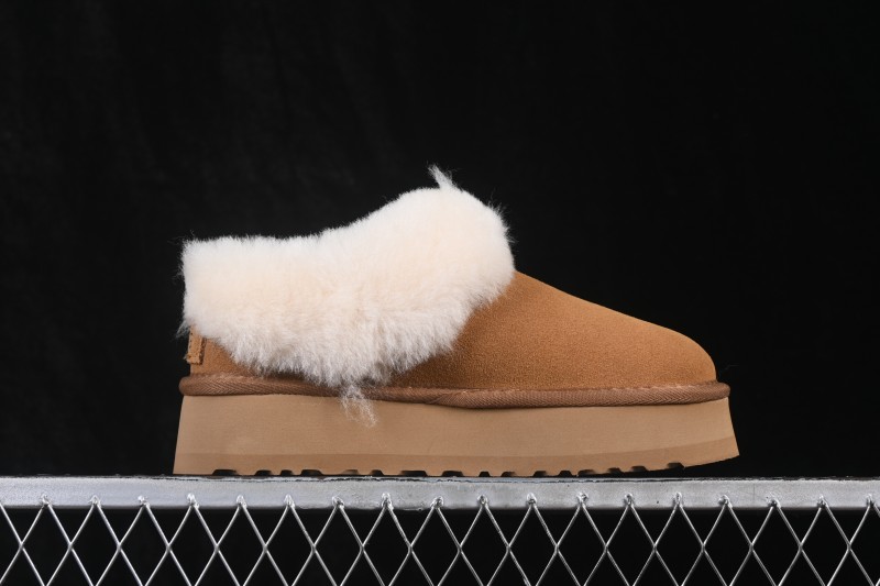 UGG Tazzelle Cow Split Leather Fleece-Lined Comfortable Platform Ankle Snow Boots - AJD4