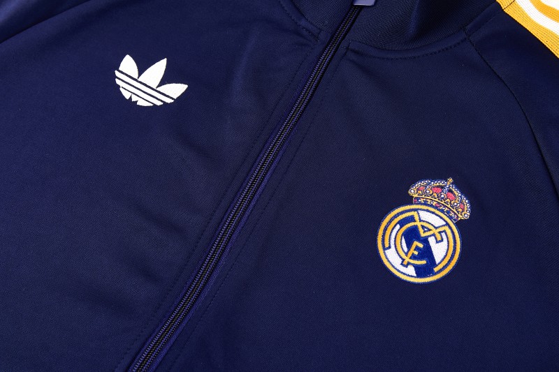 26/27 Real Madrid Navy Full Zipper Jacket Tracksuit + Long Pants