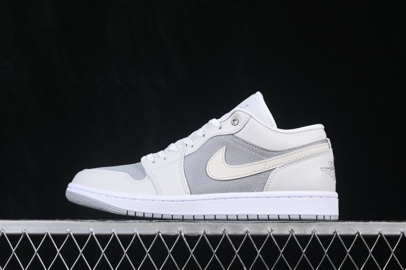 Nike Air Jordan 1 Low AJ1 Light Grey Colorblock Low-Top Retro Culture Basketball Shoes - IO2049-100