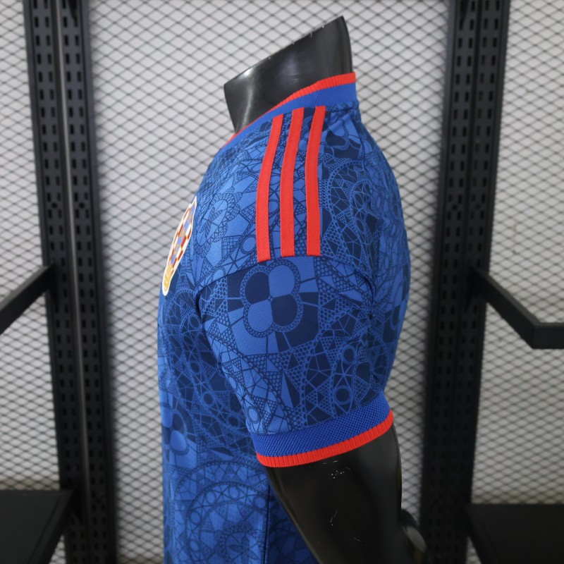 Player Version 2027 Croatia  Away Navy Blue Jersey
