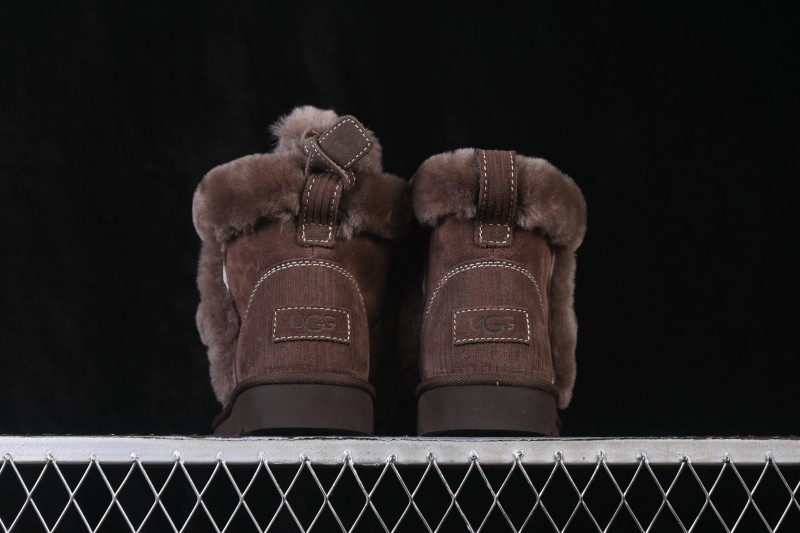 UGG Classic Novelty Cookie Suede Round Toe Slip-On Snow Boots - 1180434 BCDR