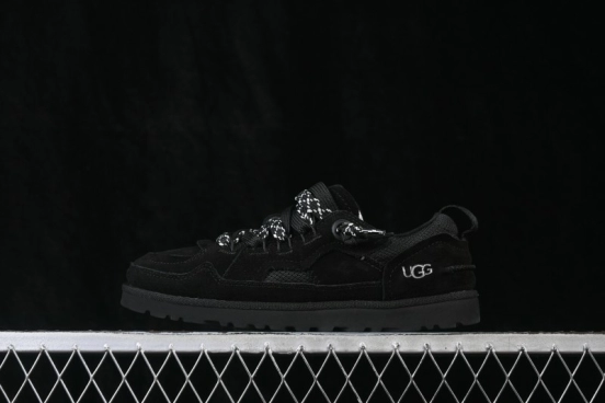 UGG Minimel Low Profile Sneaker Twinface Sheepskin Water-Resistant Casual Shoes - 1175301 BLK