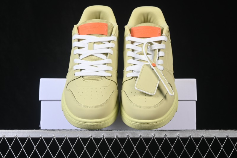Off-White Out Of Office Low-Top Fashion Sneakers Lemon Green - AJD4