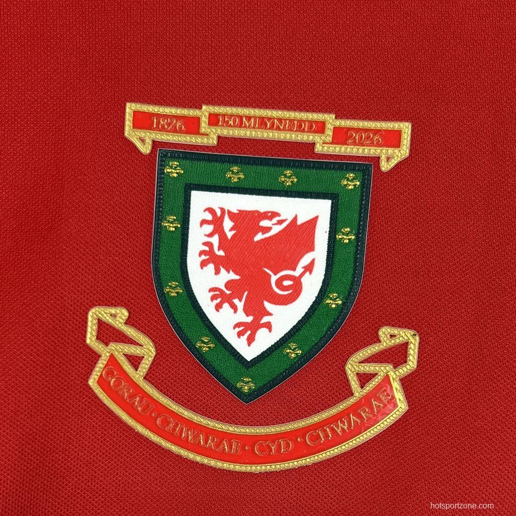 2026 Mens Wales 150th Anniversary Jersey