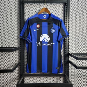 22/23 Inter Milan Home Jersey With Paramount Plus Sponsor