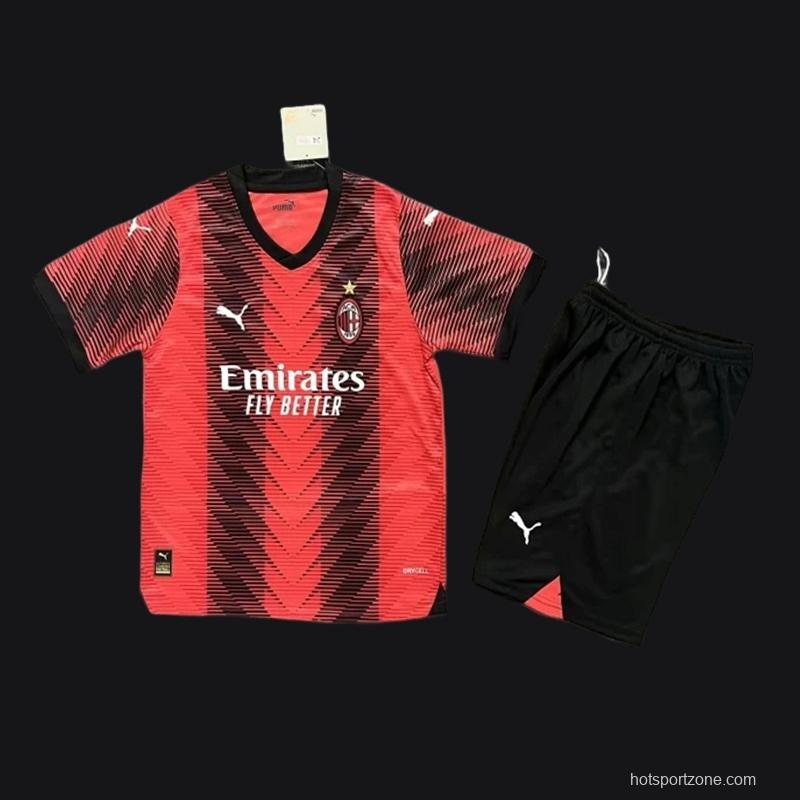 23/24 Kids AC Milan Home Jersey