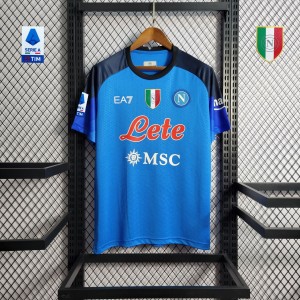 22/23 SSC Napoli Home Jersey With Scudetto Full Patch