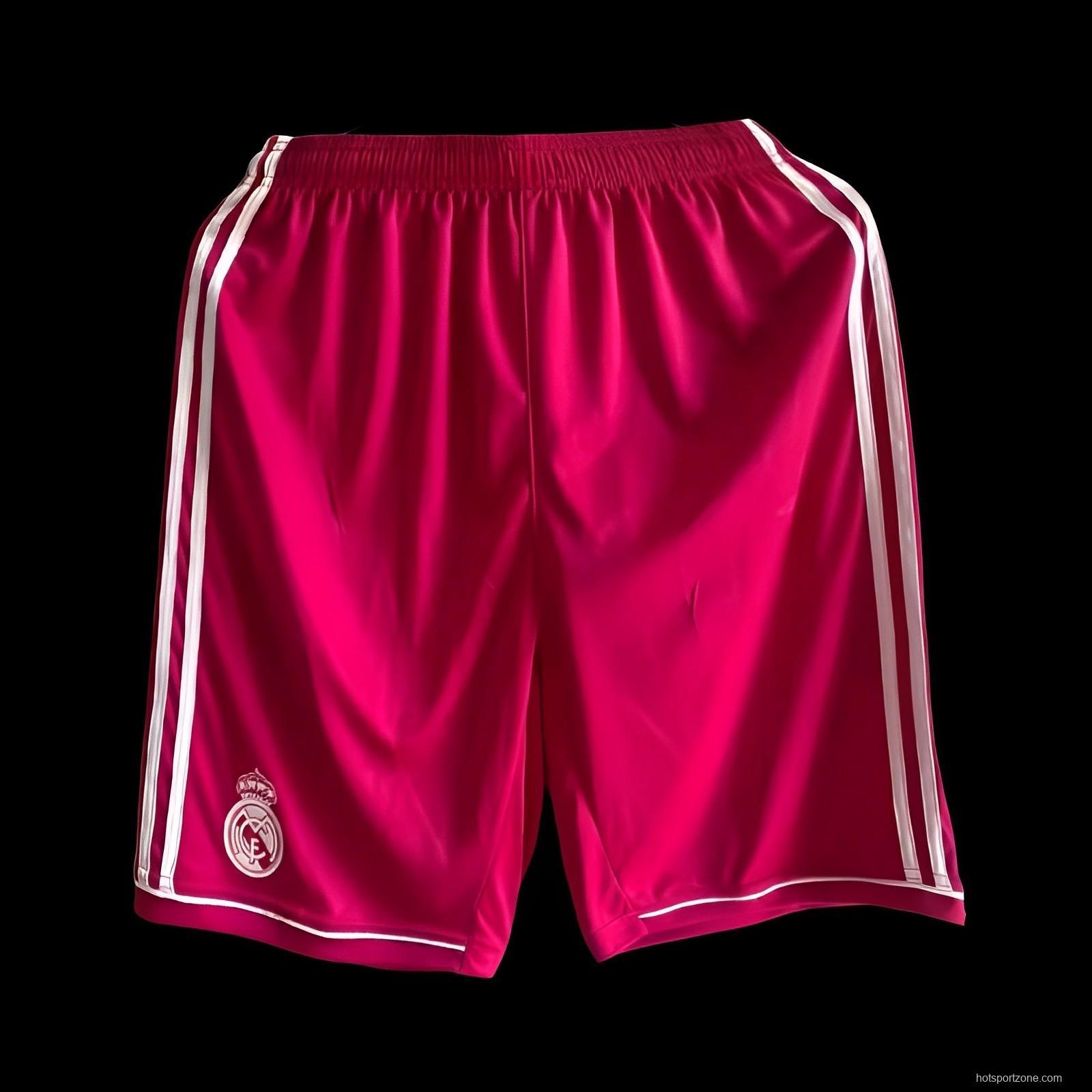 Retro 14/15 Real Madrid Away Pink Shorts