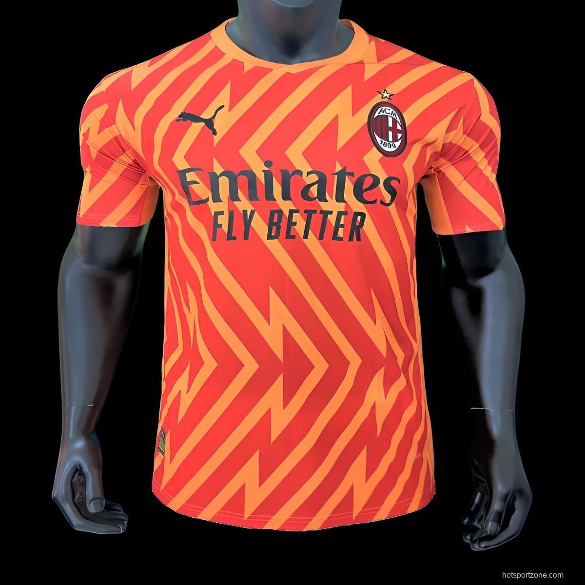 23/24 AC Milan Goalkeeper Orange Jersey