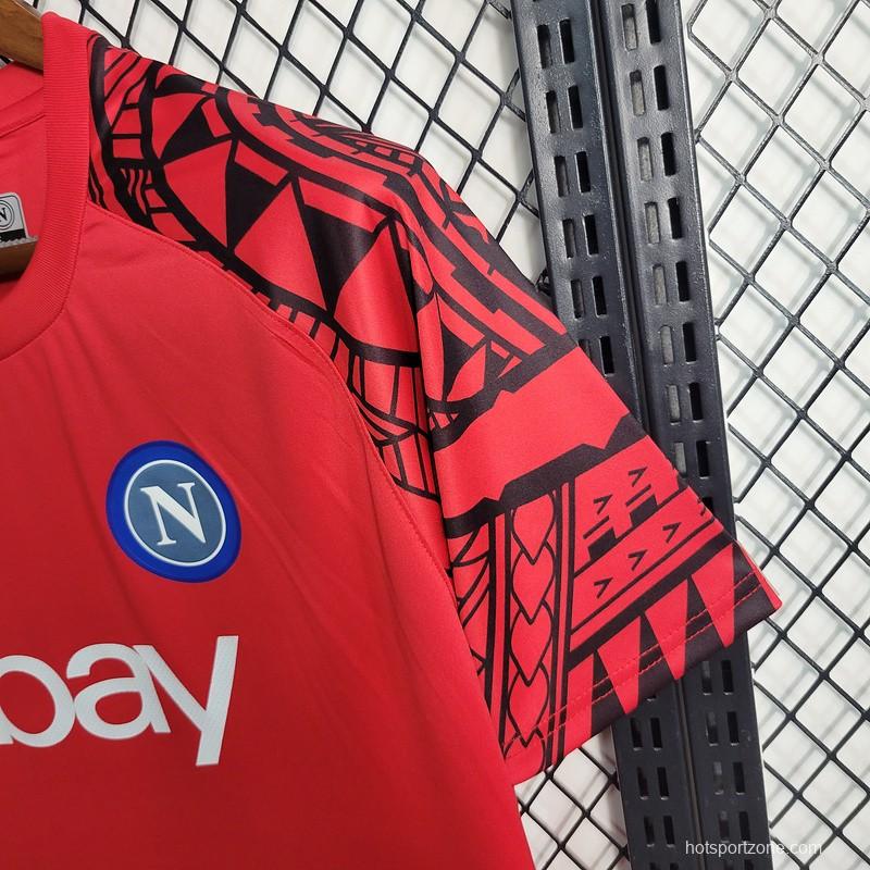 23/24 Napoli Red pre-Match Jersey