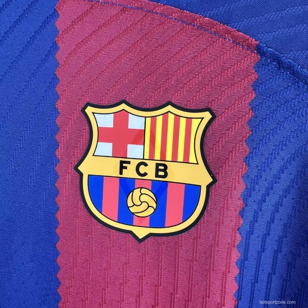 Player Version 23/24 Barcelona Home Rolling Stones Special Jersey