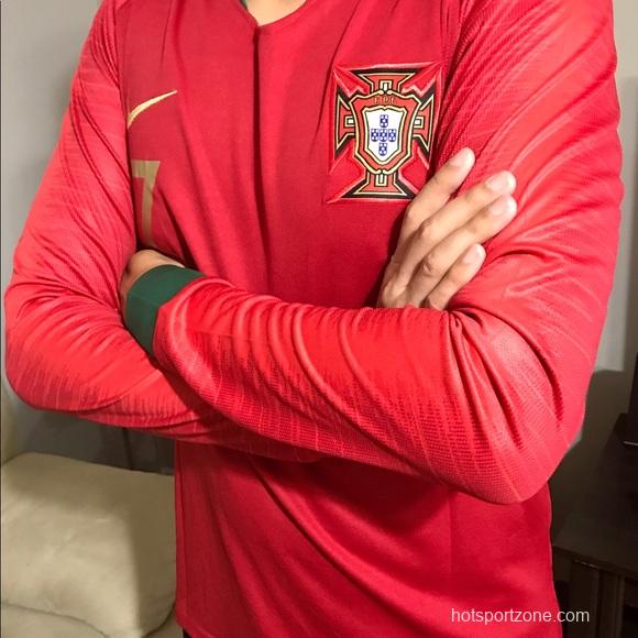 Retro 2018 Portugal Home Long Sleeve Jersey
