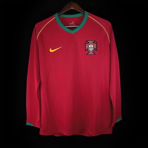 Retro 2006 Portugal Home Long Sleeve Jersey