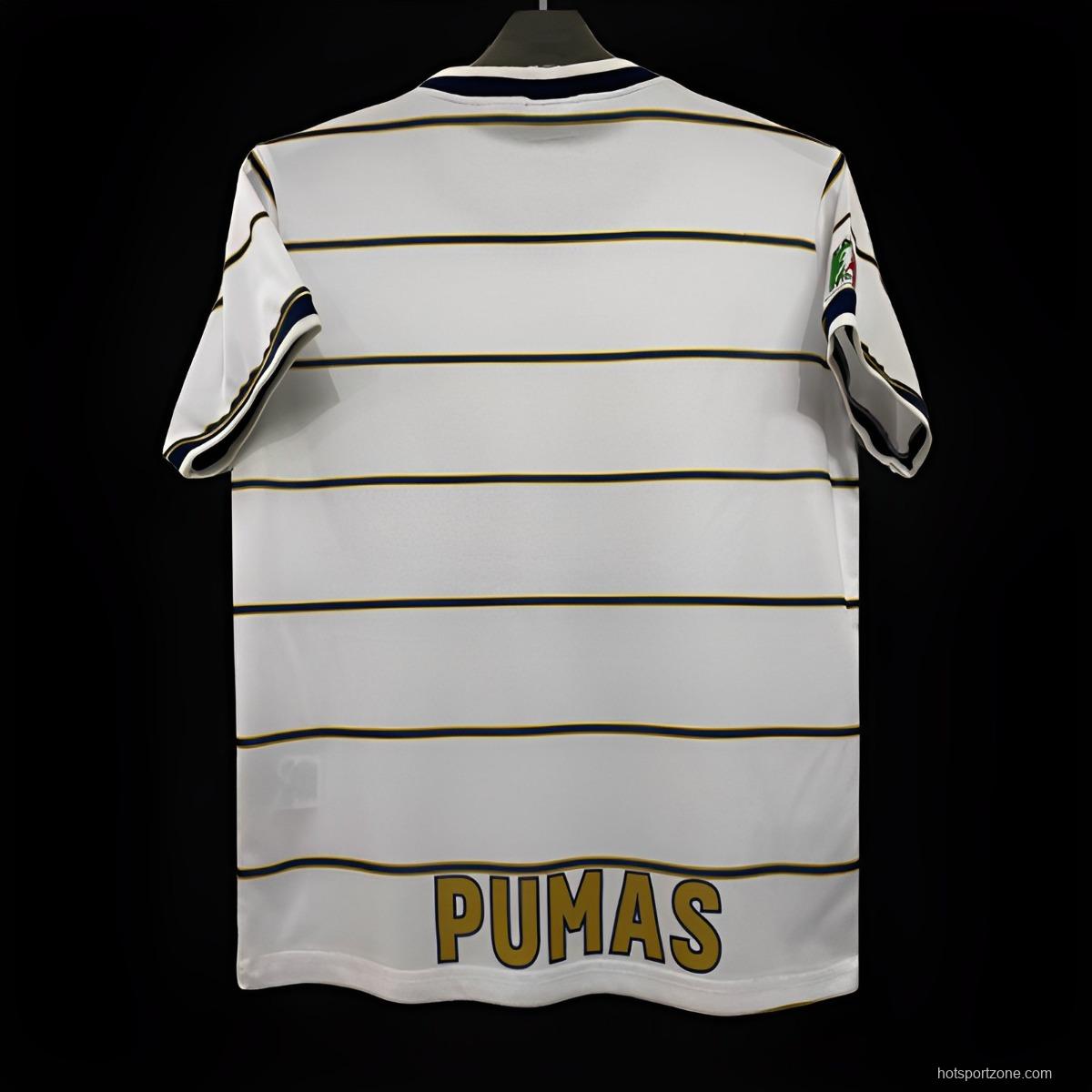 Retro 97/98 Pumas UNAM Away White Jersey