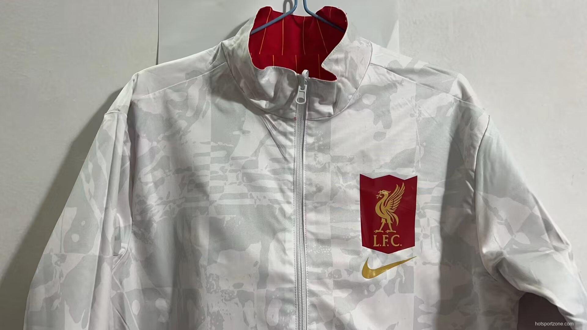 24/25 Liverpool Red/White Reversible Full Zipper Jacket