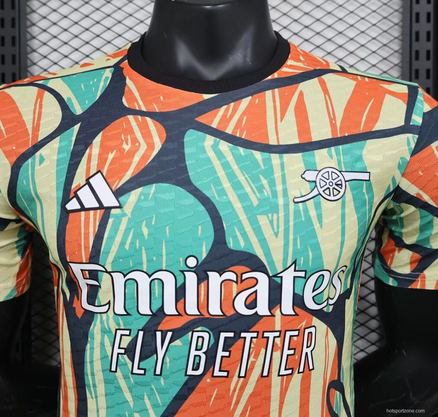Player Version 24/25 Arsenal Pre-match Mixed Color Special Jersey