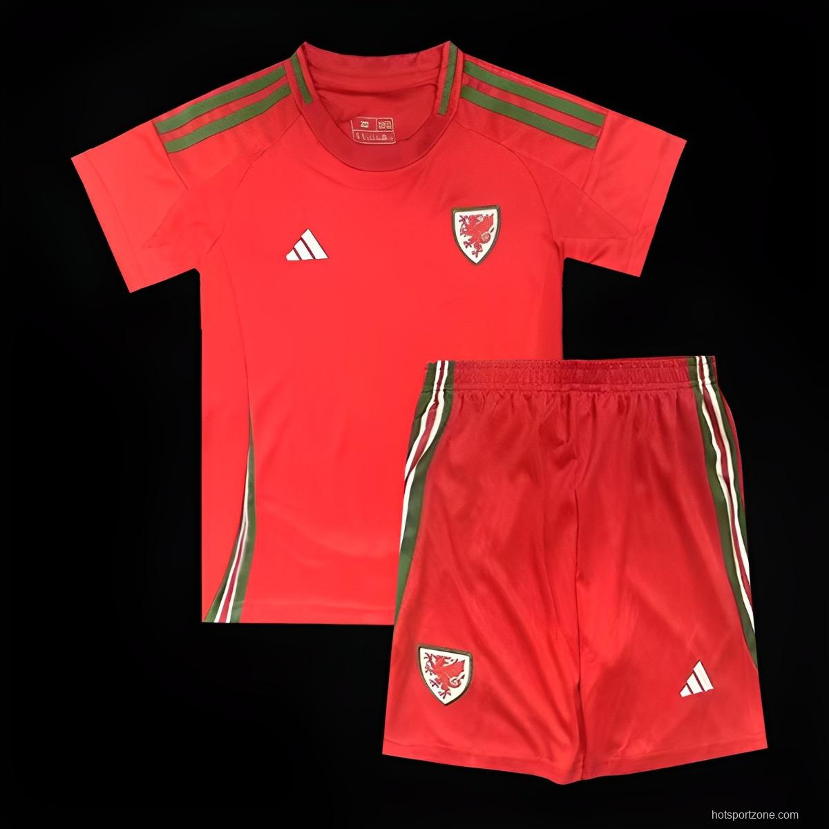 2024 Kids Wales Home Jersey