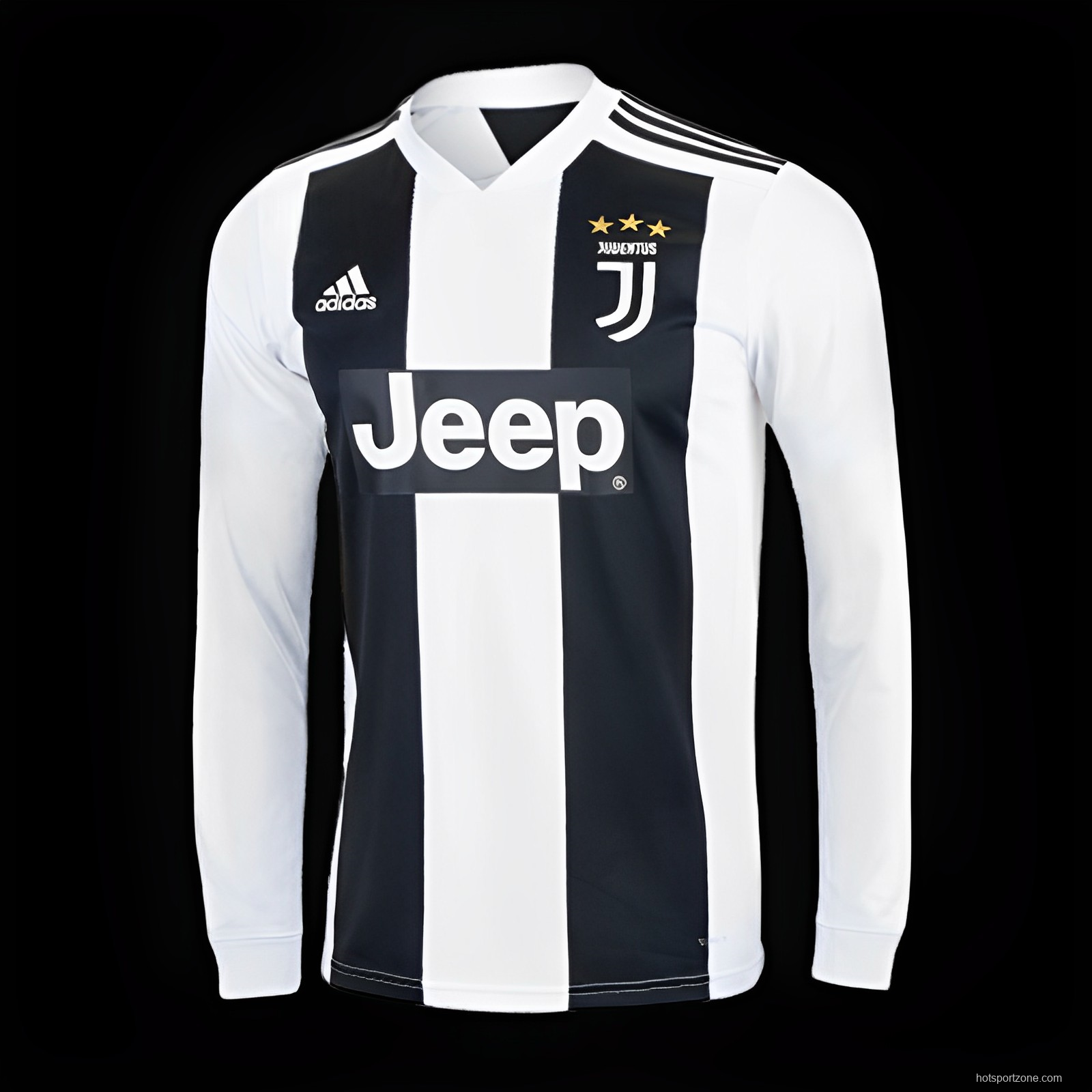 Player Version Retro 18/19 Juventus Home Long Sleeve Jersey
