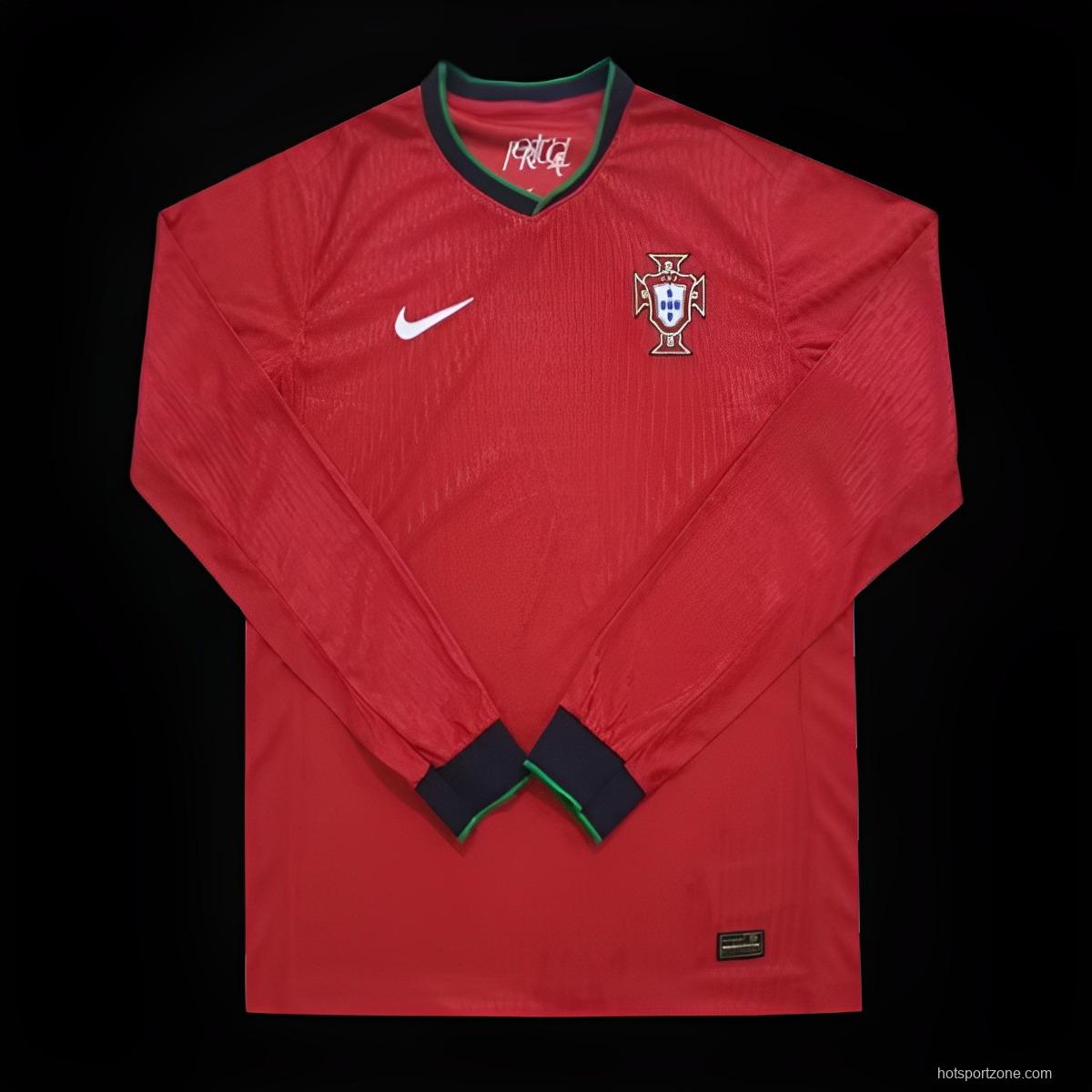 2024 Portugal Home Long Sleeve Jersey