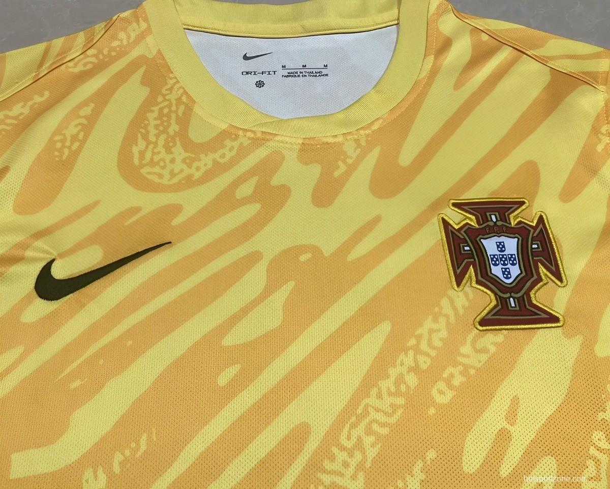 2024 Portugal Yellow Goalkeeper Jersey